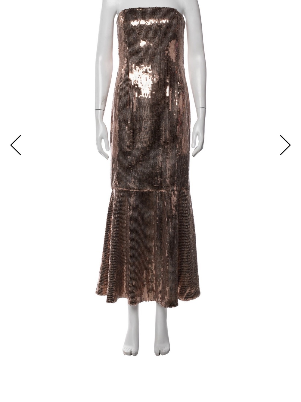 Generation Love Bronze Sequin Strapless Mermaid Dress